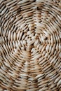 Handmade authentic straw round basket macro closeup geometric texture Royalty Free Stock Photo