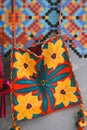 A handmade bag, souvenir from Mexico. Color photo. Royalty Free Stock Photo
