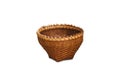 Handmade bamboo basket isolated on white background Royalty Free Stock Photo