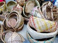 Handmade baskets made from plant fiber, Ecuador