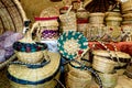 Handmade baskets from plants fiber, Ecuador