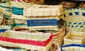 Handmade baskets from plants fiber, Ecuador