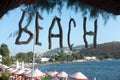 Handmade Beach word in wooden letters