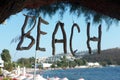 Handmade Beach word in wooden letters