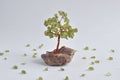 Handmade bead wire bonsai tree Royalty Free Stock Photo