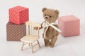 Handmade Bear Soft Toy. Traditional Teddy Style Royalty Free Stock Photo