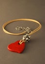 Handmade bijoux heart Royalty Free Stock Photo