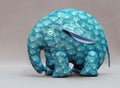 Handmade blue elephant