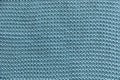 Handmade blue knitting wool texture background Royalty Free Stock Photo