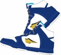 Handmade blue Sneakers Sports Shoe Vector Sketch Illustration