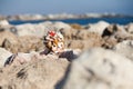 Handmade bouquet of seashells