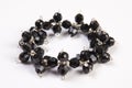 Handmade bracelet made from black crystal Royalty Free Stock Photo