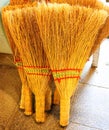 Handmade brooms from bamboo branches