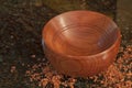 Handmade Bubinga Wood Bowl Royalty Free Stock Photo