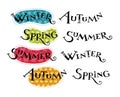 Seasons hand lettering