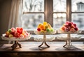 Handmade candies in doilies