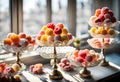 Handmade candies in doilies