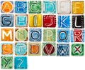 Handmade ceramic alphabet Royalty Free Stock Photo