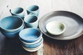 Handmade ceramic dishes Royalty Free Stock Photo