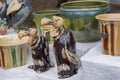 Handmade ceramic sculptures of eagles. Individual household ceramics, cheerful ceramics, exquisite jewelry and art objects