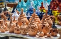 Handmade ceramic souvenirs for sale on Crete island