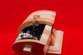 Handmade cherry and pine jewelery box