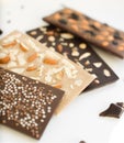 Handmade chocolate candies with nuts Royalty Free Stock Photo