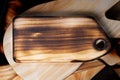 Handmade chopping boards. Lots of cutting boards. View from above