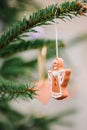 Handmade Christmas angel Royalty Free Stock Photo