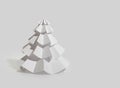 Handmade Christmas tree cut out from office paper Royalty Free Stock Photo