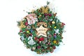 Handmade Christmas Wreath Royalty Free Stock Photo