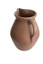 Handmade clay ceramic water pitcher