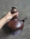 Handmade clay water jar