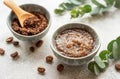 Handmade coffee scrub