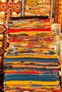 Handmade colourful rugs in vibrant tones for sale in medina souke