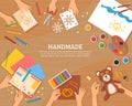 Handmade Concept In Flat Style Royalty Free Stock Photo