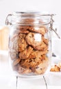 Handmade cookies in widemouthed glass jar Royalty Free Stock Photo