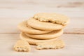 Handmade Cookies on the wooden desk homemade bakery concept