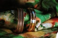 Handmade copper bracelets for women Royalty Free Stock Photo