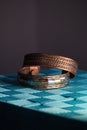 Handmade copper bracelets for women Royalty Free Stock Photo