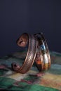 Handmade copper bracelets for women Royalty Free Stock Photo