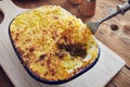 Handmade cottage pie Royalty Free Stock Photo