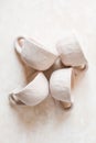 Handmade crafts clay pottery cups nude texture beige skin color bowl natural color eco friendly