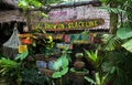 Handmade creative and colorful signs, Krabi, Thailand