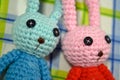Handmade crochet bunny dolls