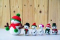 Handmade crochet knitting snowman dolls