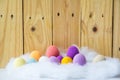 Knitting yarns eggs Royalty Free Stock Photo