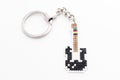 Handmade Cross Stitch Keychain Guitar