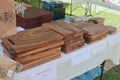 Handmade dark wooden chopping board for sale