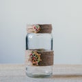 Handmade decorated bottle Royalty Free Stock Photo